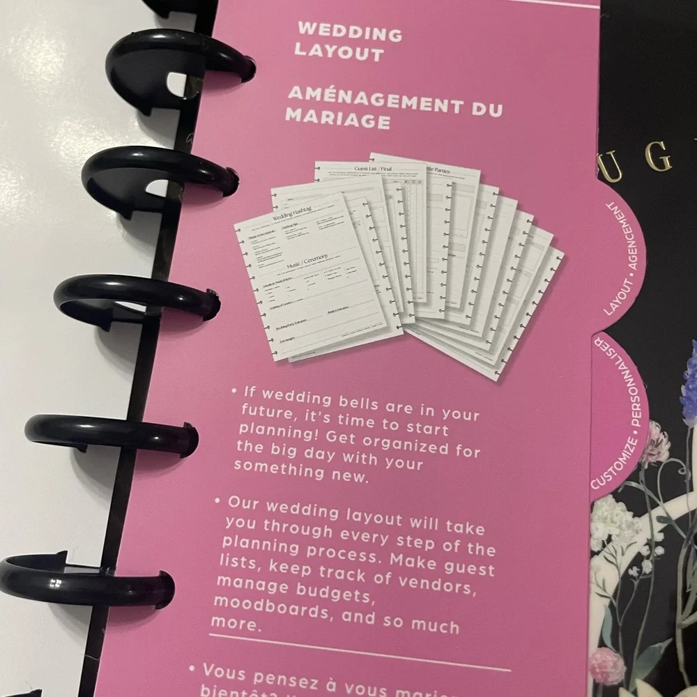 Bridal 12 month Big wedding planner and organizer